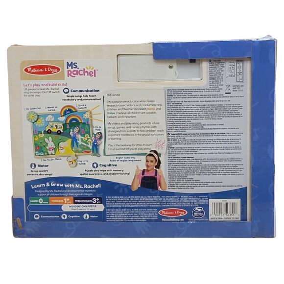 Ms Rachel Wooden Song Puzzle Melissa & Doug 2+ Educational Musical Motor Skills - Picture 5 of 7